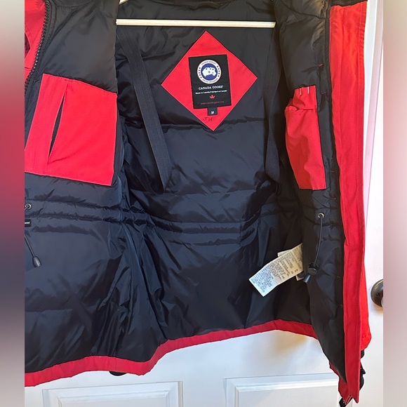 Canada Goose - Red Montebello Parka Winter Coat - Size Small - Picture 8 of 16